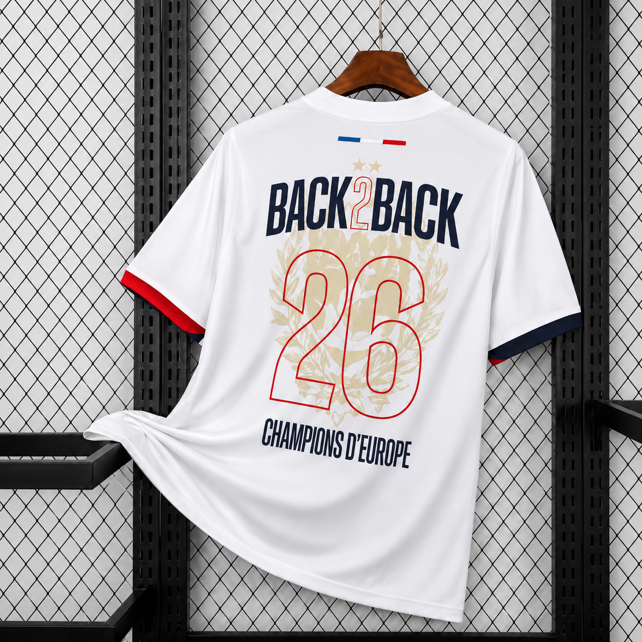 Maillot Back2Back psg 2 étoiles Blanc